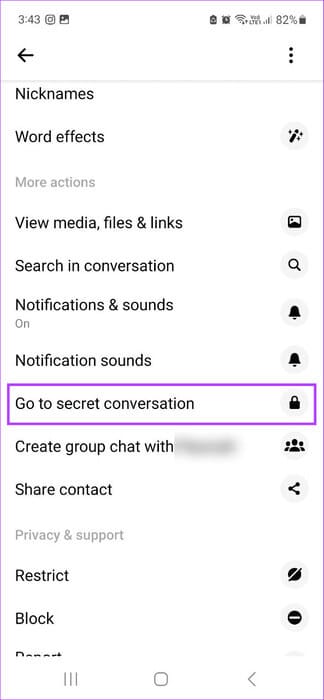 Start-a-Secret-Conversation كيفية عرض المحادثات السرية على Messenger