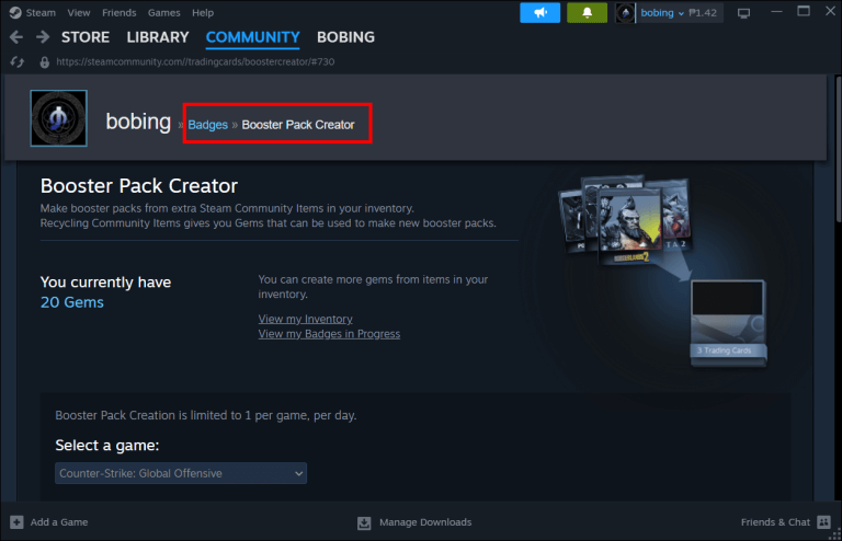 كيفية الحصول على Booster Packs في Steam - %categories
