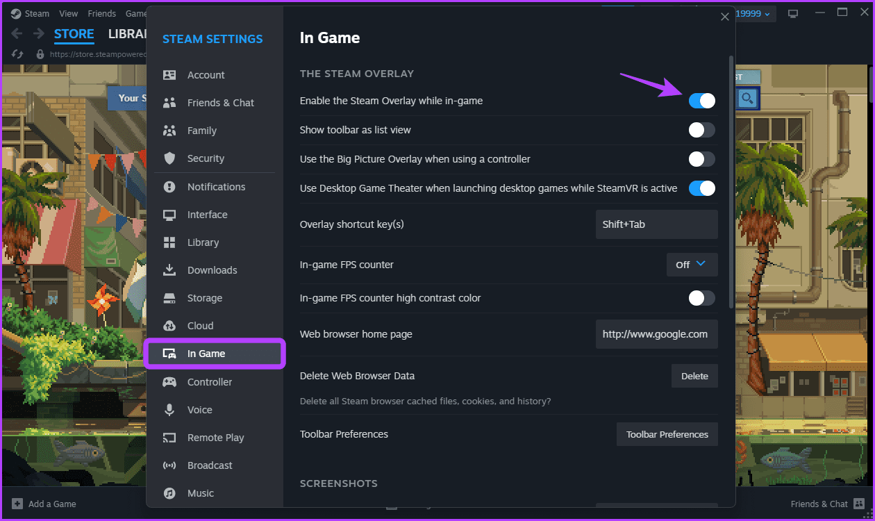 Steam-Overlay أفضل 7 طرق لإصلاح عدم التعرف على جهاز التحكم في Steam على Windows 11