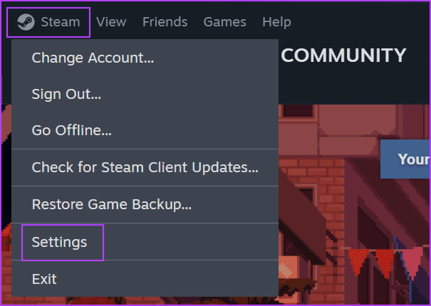 Steam-Settings أفضل 7 طرق لإصلاح لا يمكن الوصول إلى شبكة أصدقاء Steam على Windows