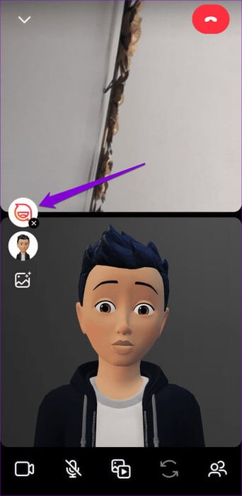 Stop-Using-Instagram-Avatar-in-Video-Call-500x1024-1 كيفية استخدام الصورة الرمزية أثناء مكالمات الفيديو على Instagram وFacebook Messenger