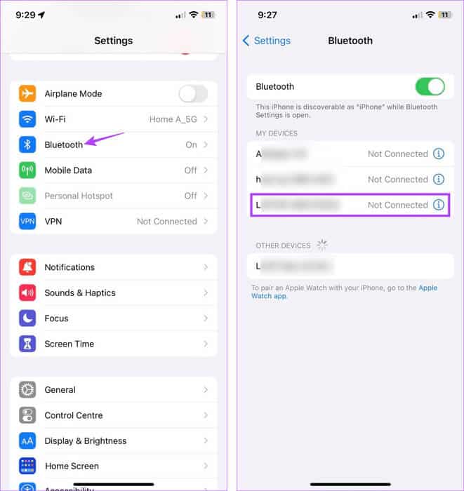 Switch-to-a-Bluetooth-Device كيفية إصلاح الصدى على iPhone أثناء المكالمات الصوتية أو FaceTime
