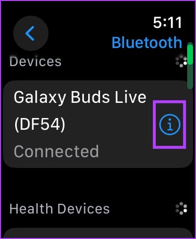 Tap-on-Connected-Device-2 كيفية توصيل سماعات Bluetooth مع Apple Watch