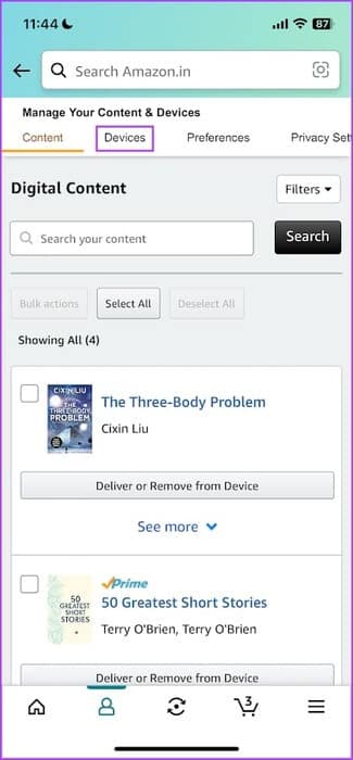 Tap-on-Devices-2 كيفية تسجيل الخروج من تطبيق أو موقع Amazon