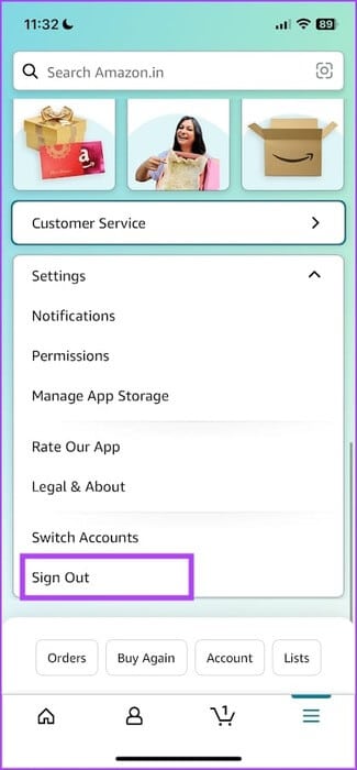 Tap-on-Sign-Out-4 كيفية تسجيل الخروج من تطبيق أو موقع Amazon