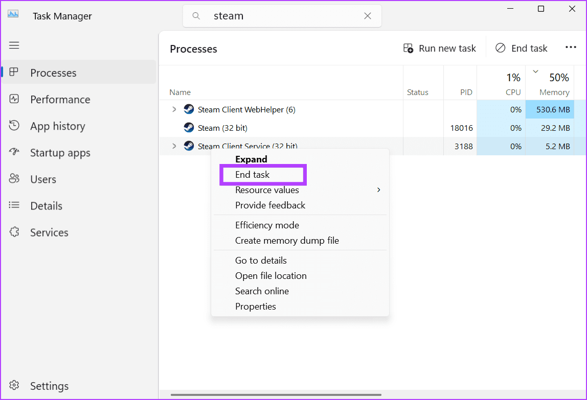 Terminate-and-Restart-Steam-From-the-Programs-Folder-2 أفضل 8 طرق لإصلاح خطأ "تكوين المستودع غير صالح" على Steam في Windows 11