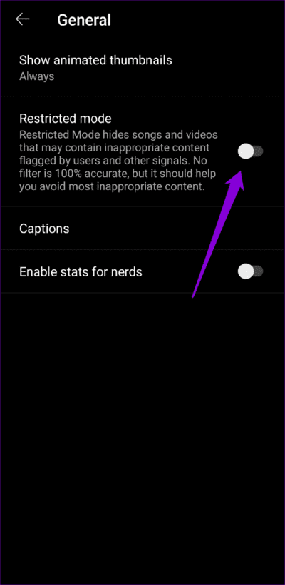 Turn-Off-Restricted-Mode-in-YouTube-Music-App-750x1536-1 أفضل 8 طرق لإصلاح خطأ "الأغنية غير متوفرة" في YouTube Music لأجهزة Android و iPhone
