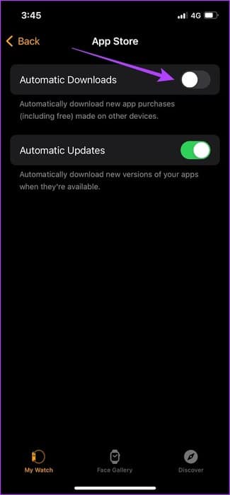 Turn-off-Automatic-Downloads طريقتان لإزالة التطبيقات من Apple Watch