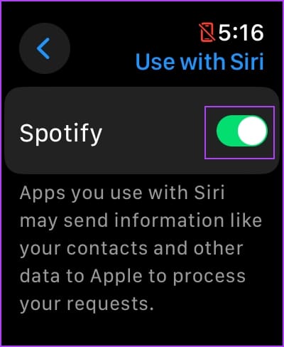 Turn-on-the-toggle-for-the-app 11 طريقة لإصلاح عدم عمل Siri على Apple Watch