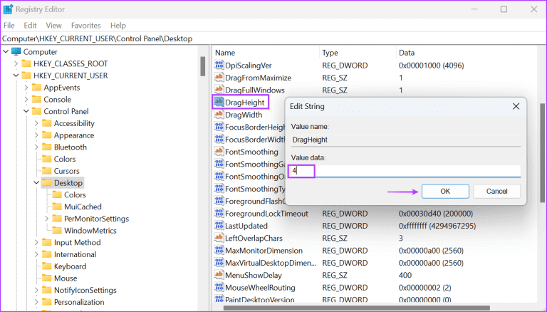 Tweak-Windows-Registry-2-768x438-1 أفضل 8 طرق لإصلاح مشكلة عدم عمل ميزة السحب والإفلات في Windows 11