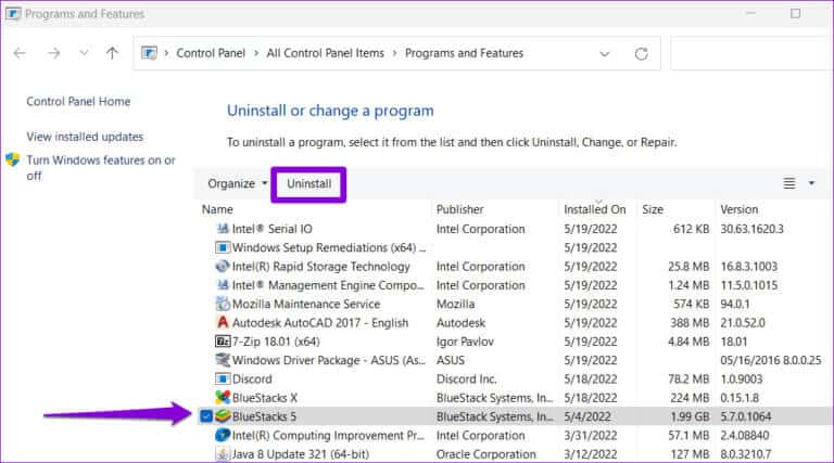 Uninstall-Program-on-Windows-768x427-1 أفضل 6 طرق لإصلاح خطأ غير معروف في الأجهزة في Windows