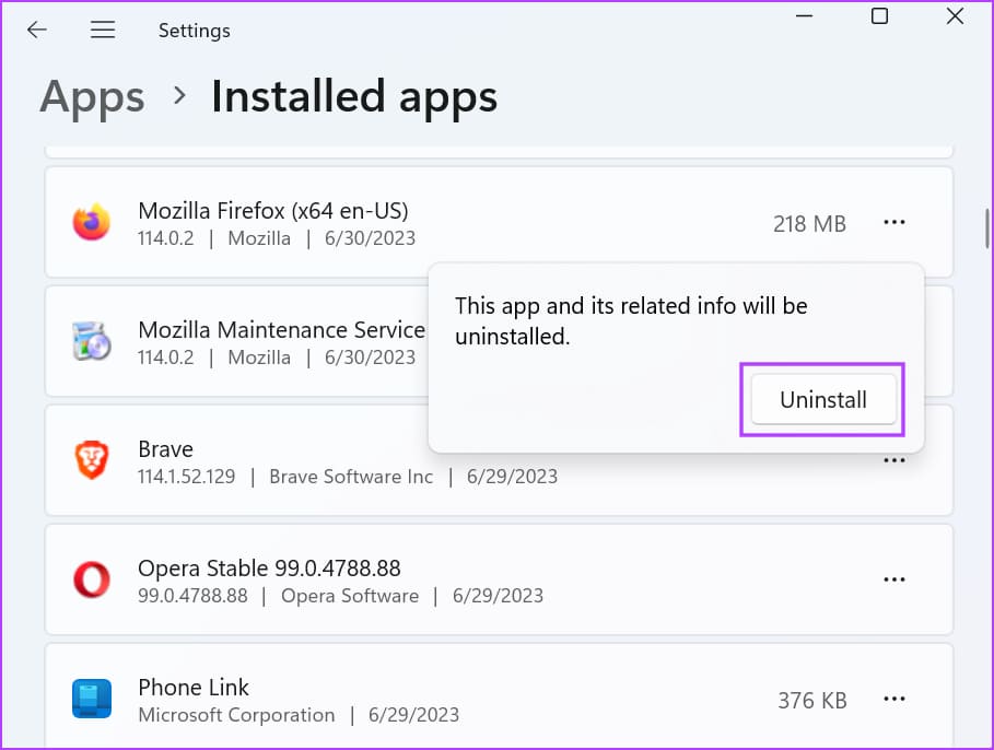 Uninstall-the-Old-Version-of-the-Program-3 أفضل 7 طرق لإصلاح خطأ لا يمكن الوصول إلى خدمة Windows Installer