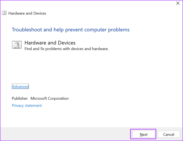 Use-Hardware-Troubleshooter-768x592-1 أفضل 8 طرق لإصلاح مشكلة عدم عمل ميزة السحب والإفلات في Windows 11