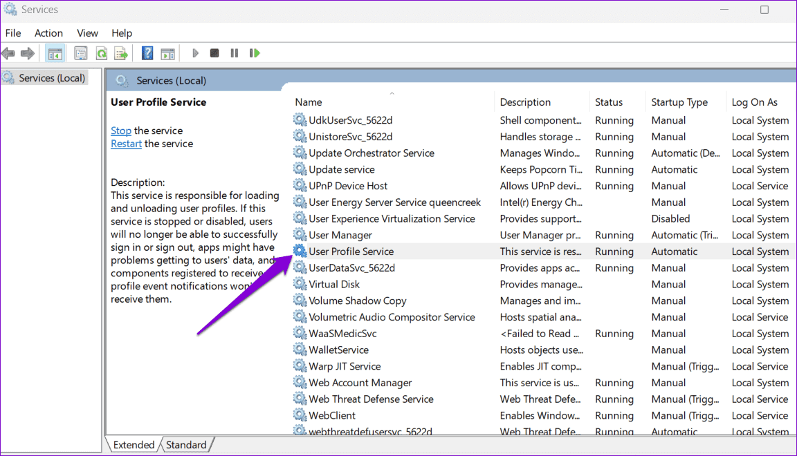 User-Profile-Service-on-Windows أهم 5 إصلاحات لخطأ "فشلت خدمة ملف تعريف المستخدم في تسجيل الدخول" في Windows 11