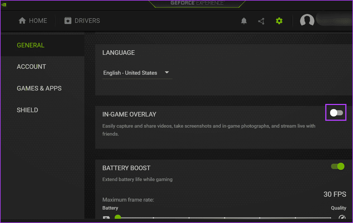 Using-NVIDIA-GeForce-Experience-2 5 طرق سريعة لإظهار عداد FPS في Windows 11