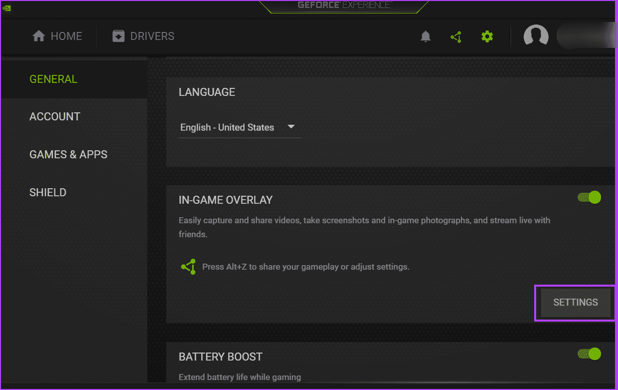 Using-NVIDIA-GeForce-Experience-3 5 طرق سريعة لإظهار عداد FPS في Windows 11