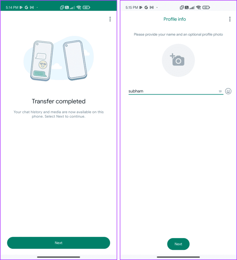 WhatsApp-Messgaes-Transfer-Completed-to-New-Phone-Without-Backup-1 كيفية نقل رسائل WhatsApp إلى هاتف جديد بدون نسخ احتياطي