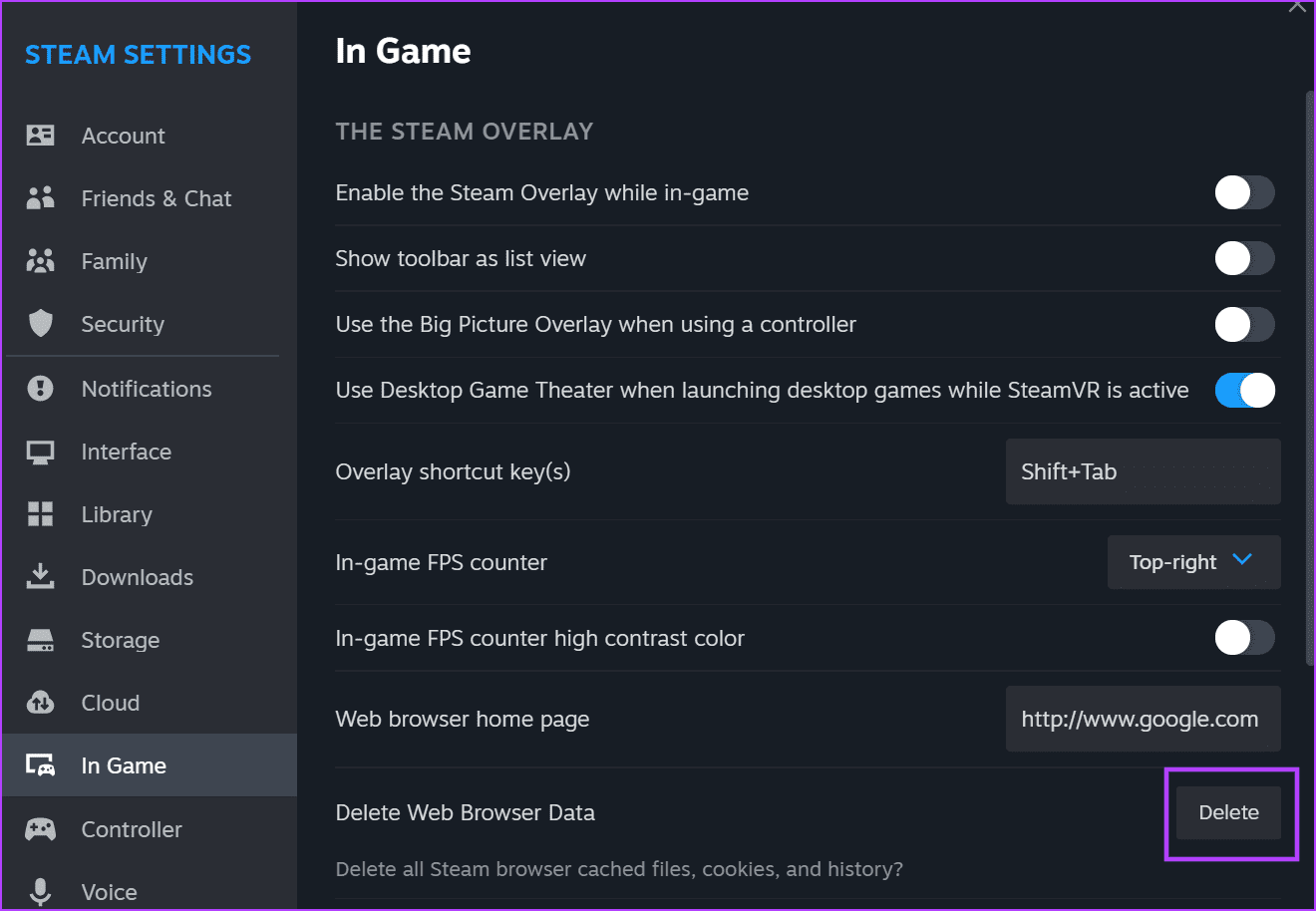Wipe-Steam-Web-Browser-Data-2 أفضل 7 طرق لإصلاح لا يمكن الوصول إلى شبكة أصدقاء Steam على Windows