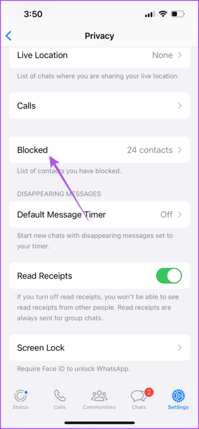 blocked-privacy-settings-whatsapp-713x1536-1 كيفية إرسال رسائل فيديو فورية على WhatsApp على iPhone و Android