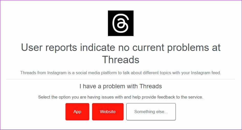 check-if-Threads-is-down-to-solve-cant-post-on-Threads 7 طرق لإصلاح فشل تحميل منشورات Threads