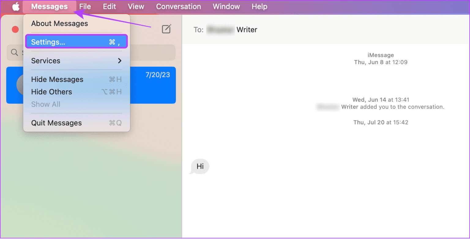 choose-Messages-and-then-choose-Settings-2-1536x782-1 كيفية الحذف التلقائي لنصوص رمز التحقق ورسائل البريد الإلكتروني على أجهزة Apple