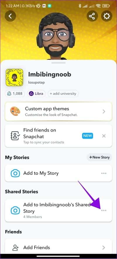 choose-the-three-dots-next-to-the-shared-story ما هي القصة المشتركة على Snapchat وكيفية استخدامها