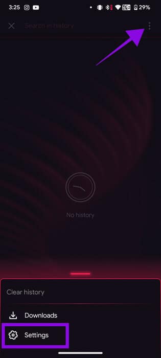 choose-the-thrre-dots-and-choose-Settings-691x1536-1 كيفية استخدام "Fake My History" في Opera GX