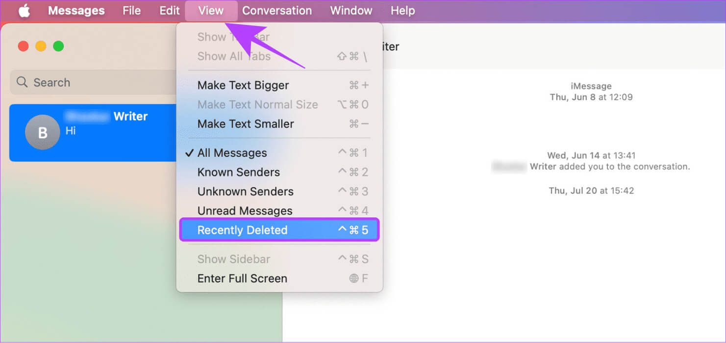 choose-view-and-then-tap-recently-deleted-1536x726-1 كيفية الحذف التلقائي لنصوص رمز التحقق ورسائل البريد الإلكتروني على أجهزة Apple