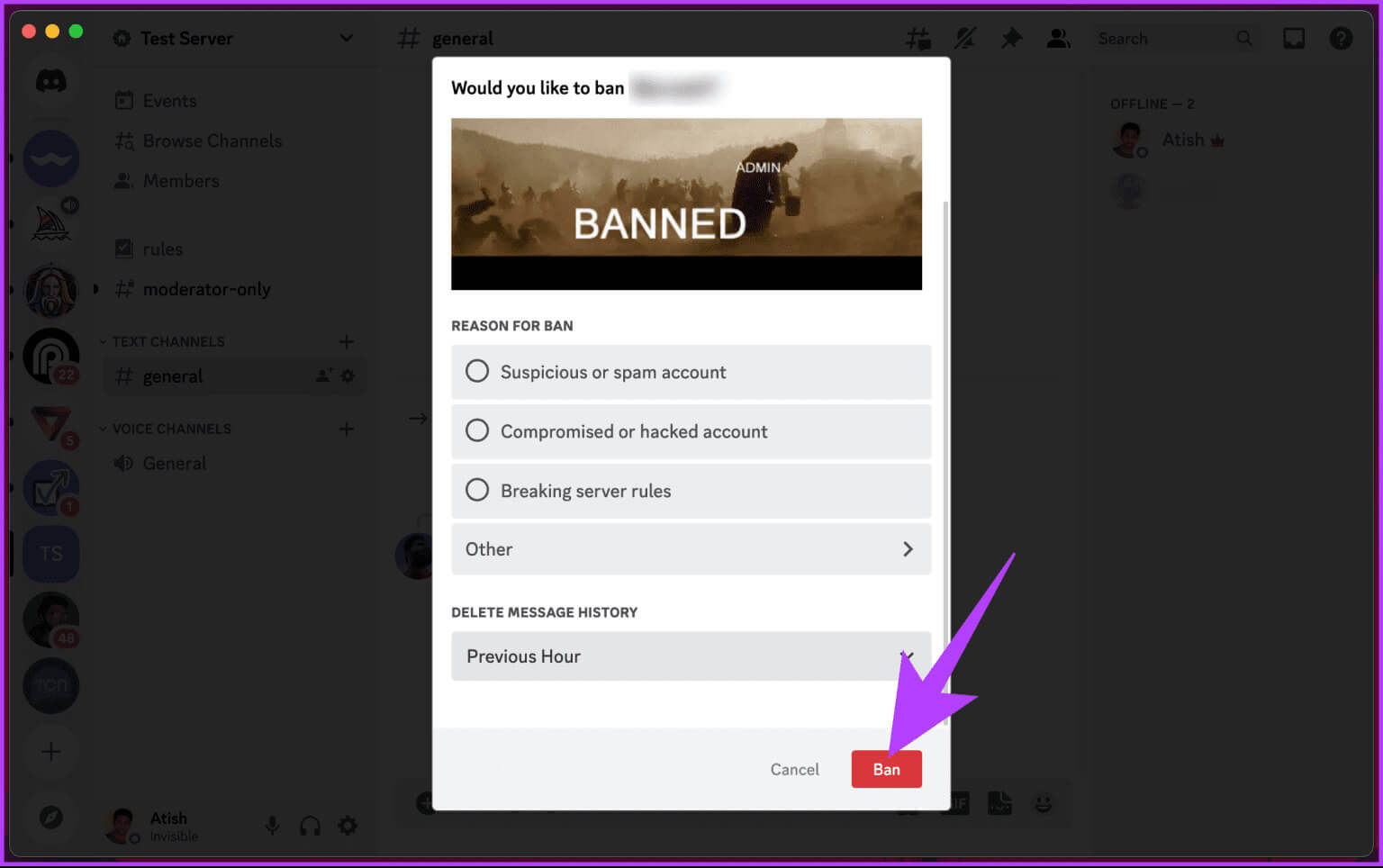 click-the-Ban-button-1536x964-1 كيفية حظر أو إلغاء حظر شخص ما على Discord