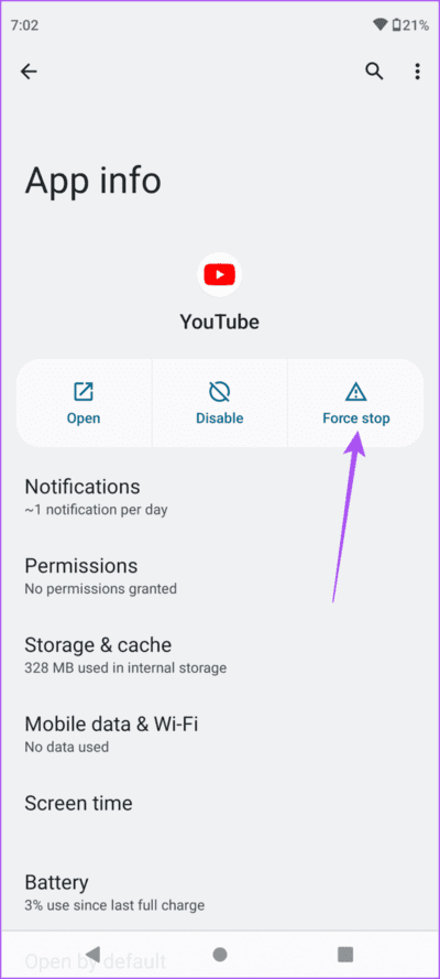 force-quit-youtube-app-android-691x1536-1 أفضل 4 إصلاحات عدم عمل ميزة "إضافة إلى قائمة الانتظار" على YouTube على iPhone و Android