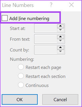 how-to-add-remove-line-numbers-in-word-7 كيفية إضافة وإزالة أرقام الأسطر في Microsoft Word