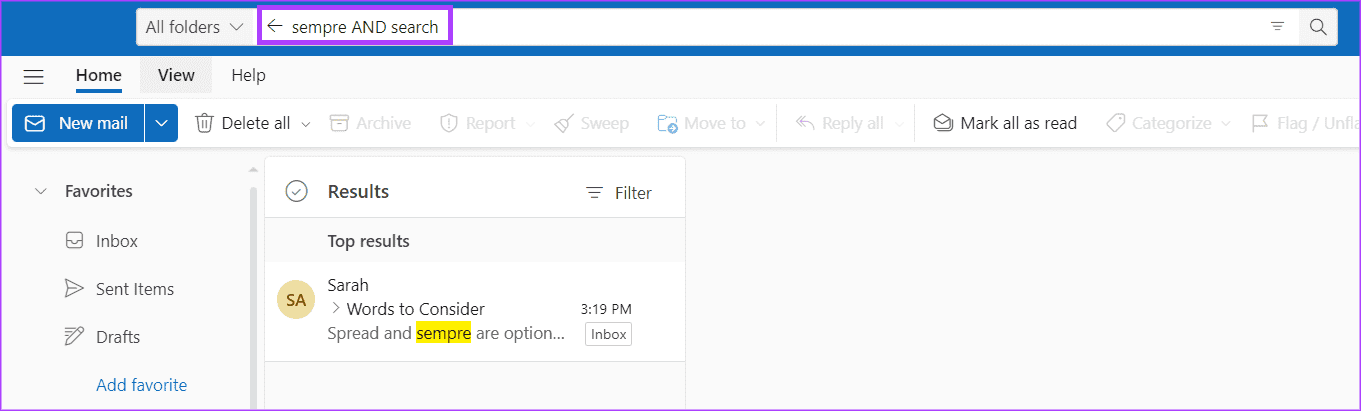how-to-search-in-outlook-using-search-operators-16 دليل لاستخدام شريط البحث وعوامل البحث في Microsoft Outlook