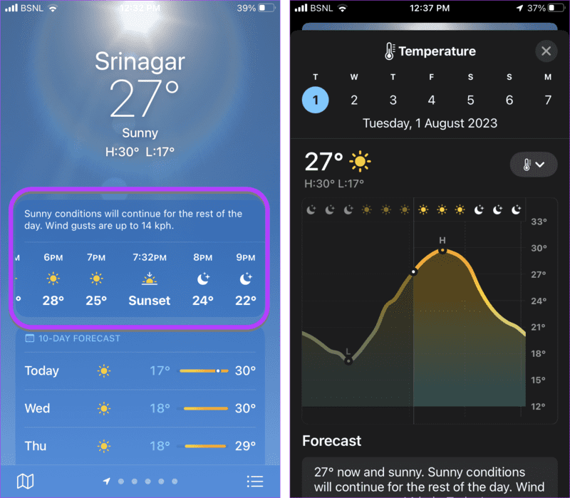 iPhone-Weather-App-Current-Temperature-Details كيفية استخدام تطبيق Apple Weather على iPhone