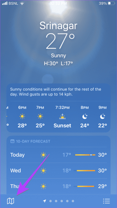 iPhone-Weather-Map كيفية استخدام تطبيق Apple Weather على iPhone