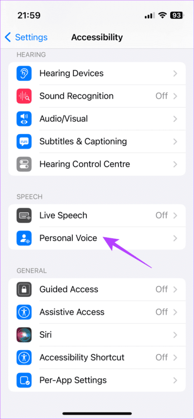 ios17-personal-voice-2-1-e1690903535260 كيفية استخدام ميزة Personal Voice في iPhone لإنشاء صوتك AI
