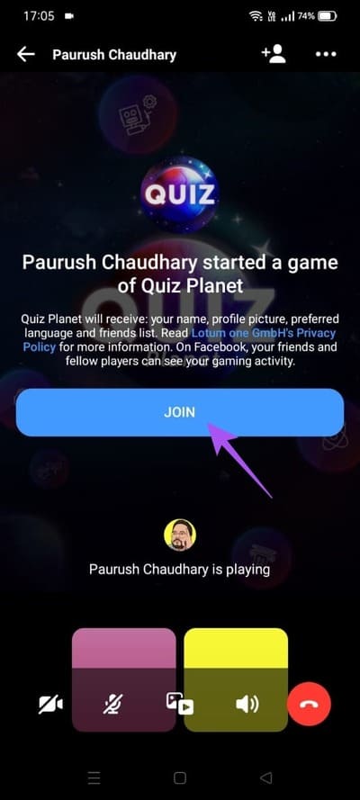 join-game-facebook-messenger-call-mobile كيفية مشاركة الشاشة في Facebook Messenger على الهاتف المحمول وسطح المكتب