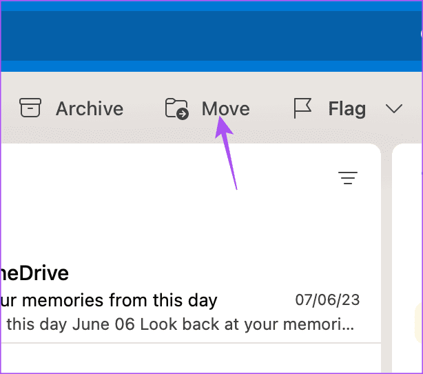 move-menu-bar-outlook-app-mac كيفية إنشاء المجلدات ونقل رسائل البريد الإلكتروني في Outlook على Mac وWindows