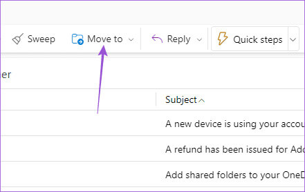move-to-new-outlook-windows كيفية إنشاء المجلدات ونقل رسائل البريد الإلكتروني في Outlook على Mac وWindows