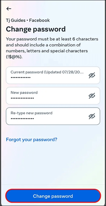pass كيفية تغيير كلمة المرور في Messenger
