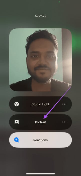 portrait-mode-reactions-control-center-iphone-473x1024-1 أفضل 5 إصلاحات لعدم عمل الوضع الرأسي في FaceTime على iPhone