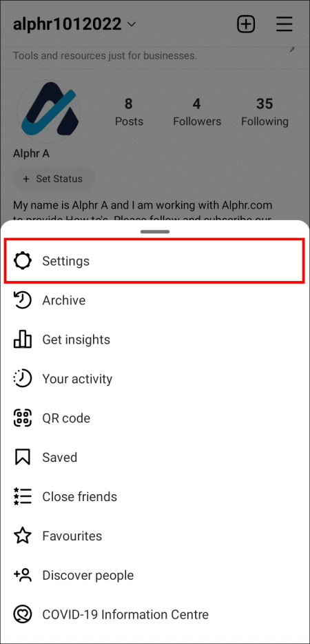settings-menu-e1691448762851 إضافة منشور إلى قصتك المفقودة في Instagram؟ جرب هذه الإصلاحات