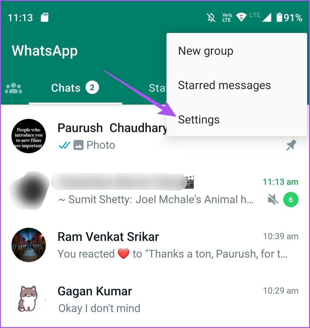 settings-whatsapp-android كيفية إرسال رسائل فيديو فورية على WhatsApp على iPhone و Android
