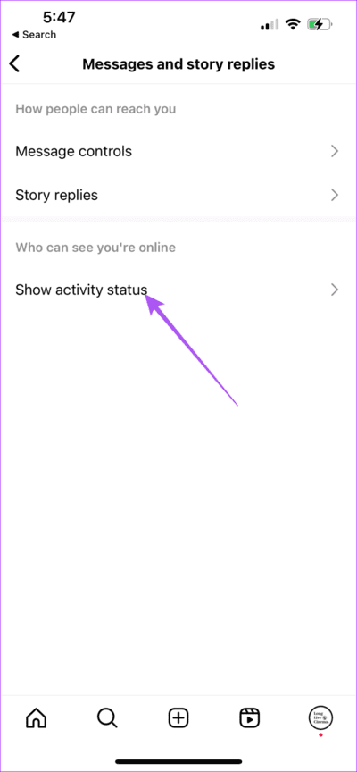 show-activity-status-instagram-711x1536-1 أفضل 7 إصلاحات لعدم ظهور حالة الكتابة على Instagram على iPhone
