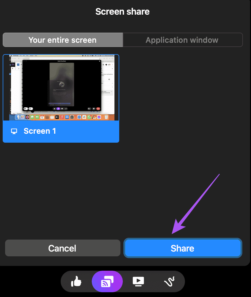 start-screen-sharing-on-messenger-mac كيفية مشاركة الشاشة في Facebook Messenger على الهاتف المحمول وسطح المكتب