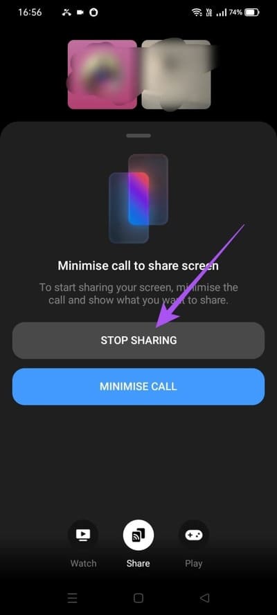 stop-screen-sharing-android-messenger-app-691x1536-1 كيفية مشاركة الشاشة في Facebook Messenger على الهاتف المحمول وسطح المكتب