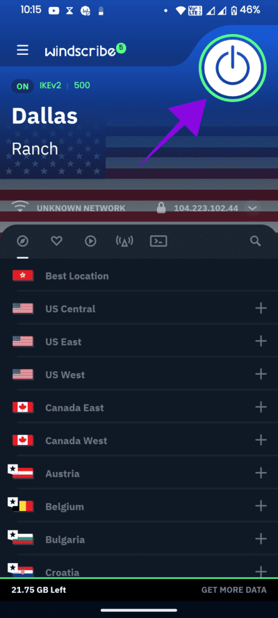 toggle-off-VPN-on-Android-1 8 طرق لإصلاح لا يمكن استرداد التغريدات في الوقت الحالي