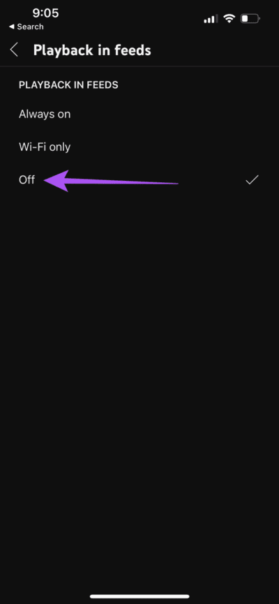 turn-off-inline-playback-youtube-app-710x1536-1 أفضل 4 إصلاحات عدم عمل ميزة "إضافة إلى قائمة الانتظار" على YouTube على iPhone و Android