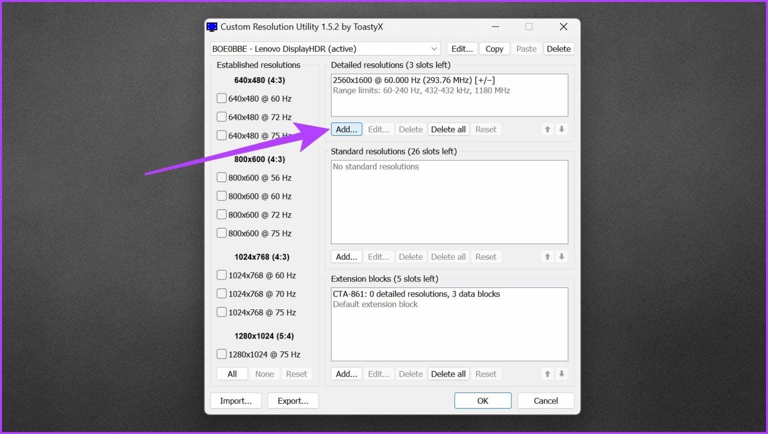 withborder_Click-on-the-Add-button-under-the-Detailed-Resolutions-section-1536x868-1 كيفية رفع تردد التشغيل على الشاشة: NVIDIA و AMD و Intel GPUs