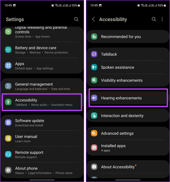 Accessibility-Settings-on-Samsung-Phones-1 كيفية جعل Spotify أعلى صوتًا على سطح المكتب والهاتف المحمول