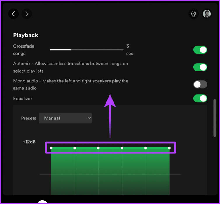 Changing-Spotify-Playback-Equalizer-Settings-on-Computer-1024x951-1 كيفية جعل Spotify أعلى صوتًا على سطح المكتب والهاتف المحمول